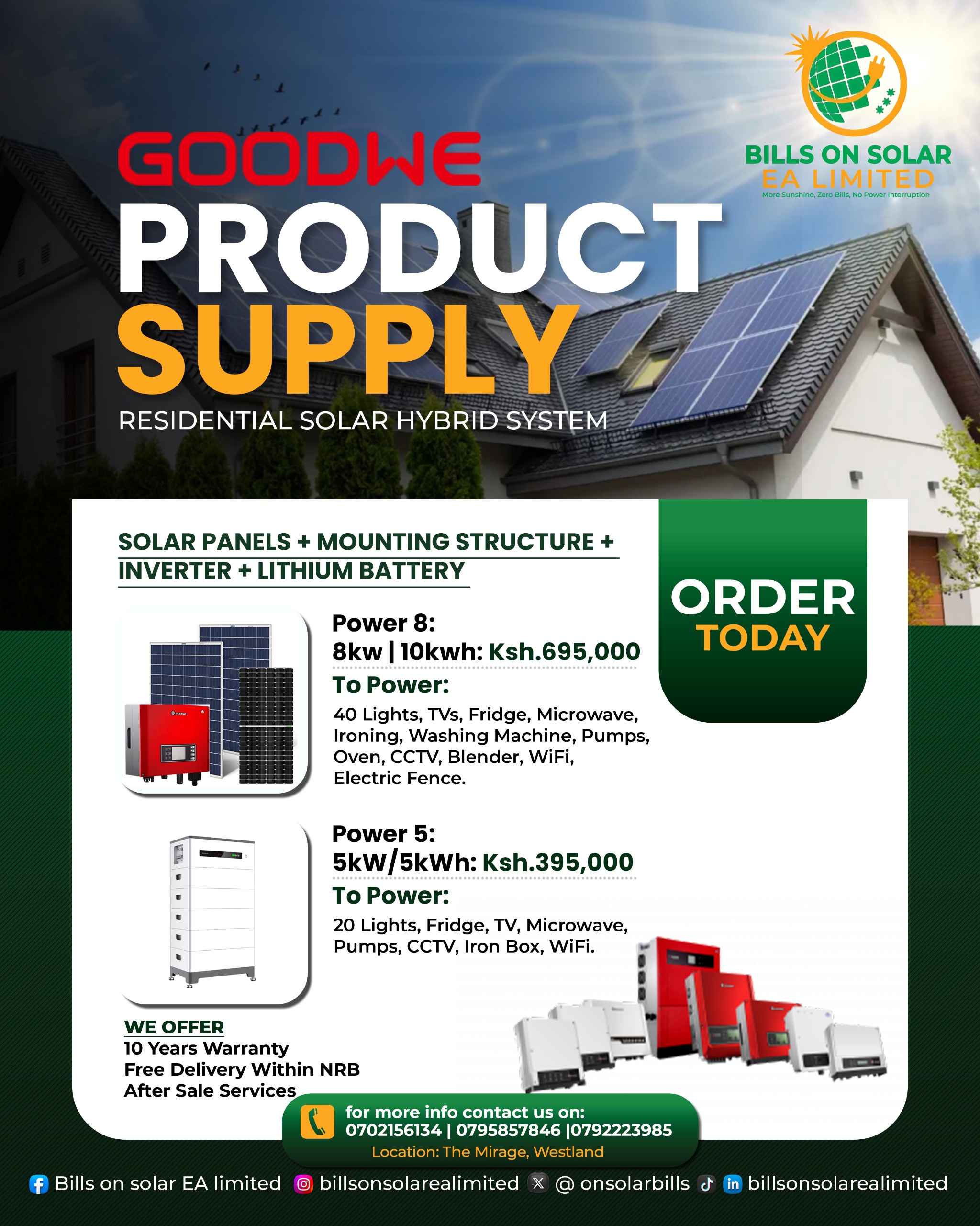 Kenya Residential Solar Hybrid System Supply and Install thumbnail